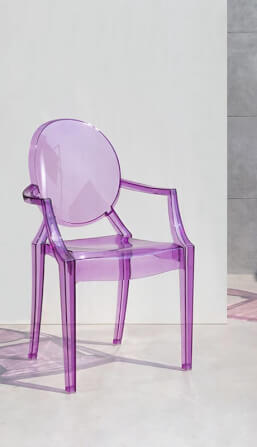 เก้าอี้พลาสติก MY DOLLS HOUSE GHOST TRANSPARENT สีม่วง_2
